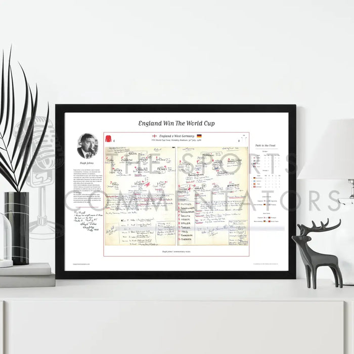 FOOTBALL England v Germany World Cup Final Wembley July 30 1966. Hugh Johns A2 Framed Print Picture Frames
