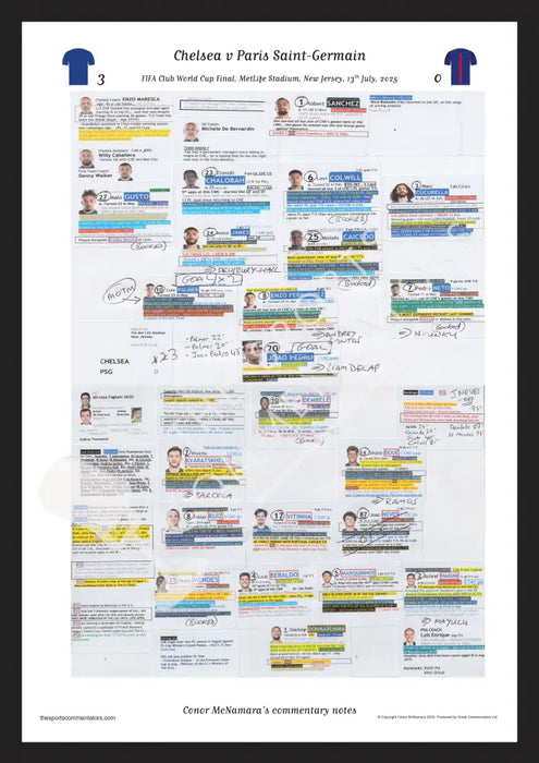 FOOTBALL FIFA Club World Cup Final FOOTBALL Chelsea v Paris St Germain MetLife Stadium New Jersey 13 July 2025. Conor