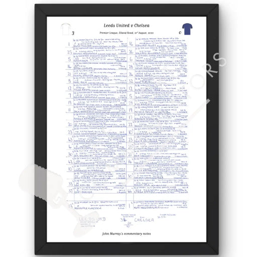 FOOTBALL Leeds United v Chelsea Premier League Elland Road August 21 2022. John Murray. A3 Framed Print Picture Frames