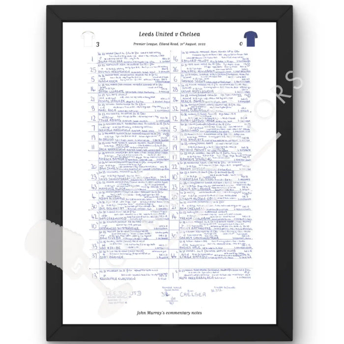 FOOTBALL Leeds United v Chelsea Premier League Elland Road August 21 2022. John Murray. A3 Framed Print Picture Frames