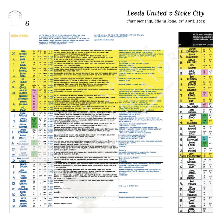 FOOTBALL Leeds United v Stoke City Championship Elland Road April 21 2025. Daniel Mann Picture Frames