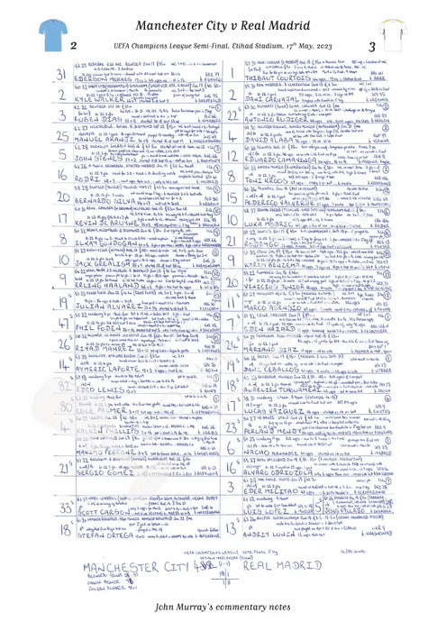 FOOTBALL Manchester City v Real Madrid UEFA Champions League Semi Final Etihad Stadium May 17 2023. John Murray.