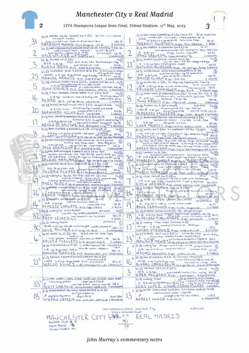 FOOTBALL Manchester City v Real Madrid UEFA Champions League Semi Final Etihad Stadium May 17 2023. John Murray.