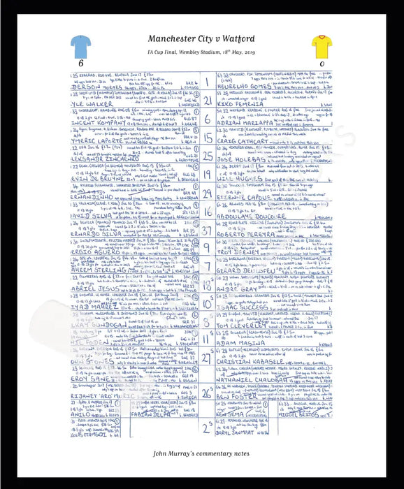 FOOTBALL Manchester City v Watford FA Cup Final Wembley London. May 18 2019. John Murray. A3 Framed Print Picture Frames