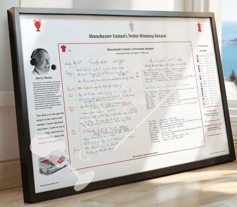 FOOTBALL Manchester United Treble Winning Season Special Manchester United v Tottenham Hotspur Old Trafford 16 May