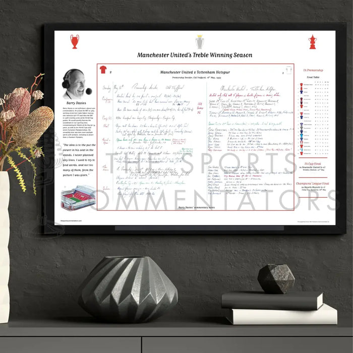 FOOTBALL Manchester United Treble Winning Season Special Manchester United v Tottenham Hotspur Old Trafford 16 May