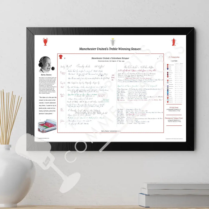 FOOTBALL Manchester United Treble Winning Season Special Manchester United v Tottenham Hotspur Old Trafford 16 May