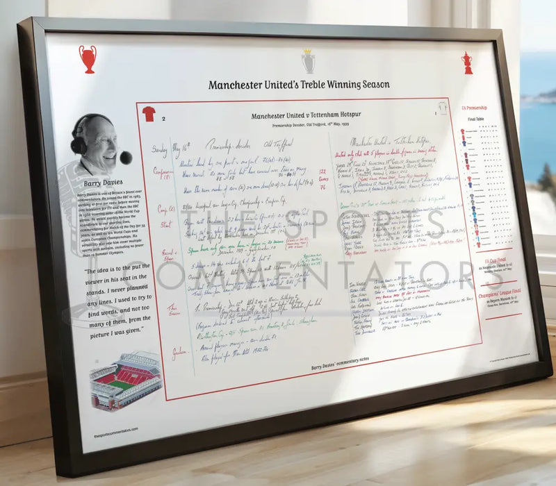 FOOTBALL Manchester United Treble Winning Season Special Manchester United v Tottenham Hotspur Old Trafford 16 May