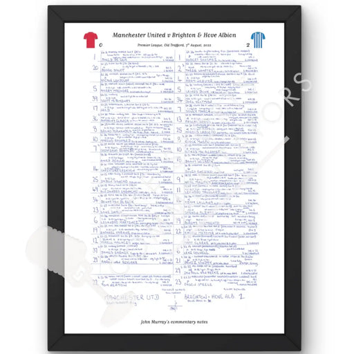 FOOTBALL Manchester United v Brighton & Hove Albion Premier League Old Trafford August 7 2022. John Murray. Picture