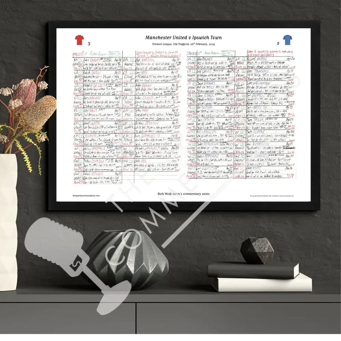 FOOTBALL Manchester United v Ipswich Town Premier League Old Trafford 26 February 2025. Rich Wolfenden. Picture Frames