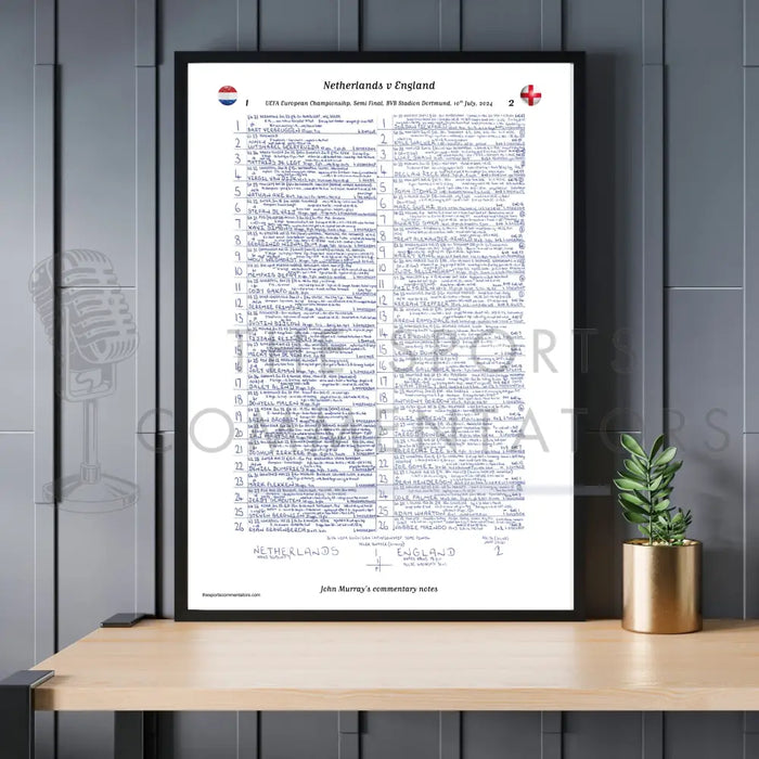 FOOTBALL Netherlands v England UEFA European Championship Semi Final Dortmund July 10 2024. John Murray. Picture Frames