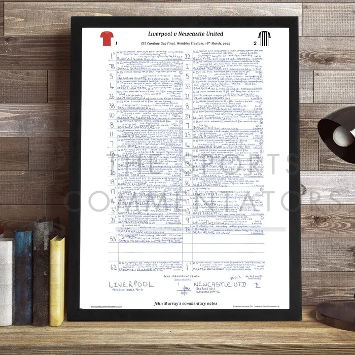 FOOTBALL Newcastle United v Liverpool Carabao Cup Final Wembley 16th March 2025 Picture Frames