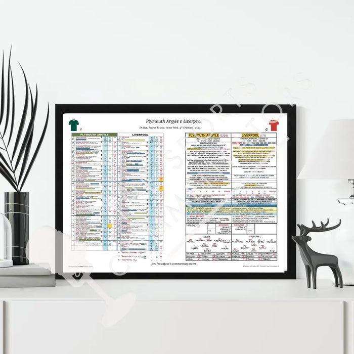 FOOTBALL Plymouth Argyle v Liverpool FA Cup Fourth Round Home Park 9 February 2025. Jim Proudfoot. Picture Frames