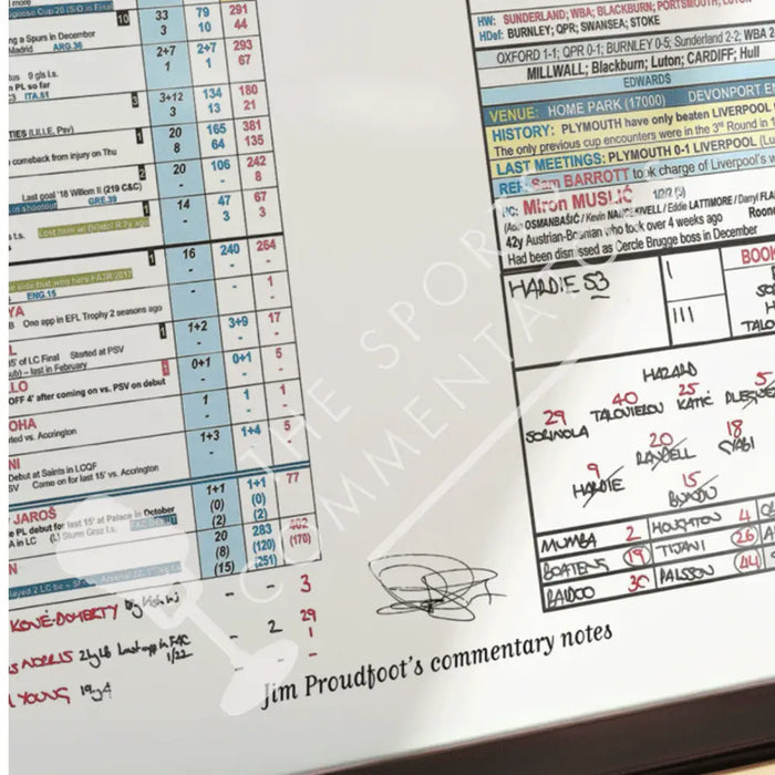 FOOTBALL Plymouth Argyle v Liverpool FA Cup Fourth Round Home Park 9 February 2025. Jim Proudfoot. Picture Frames