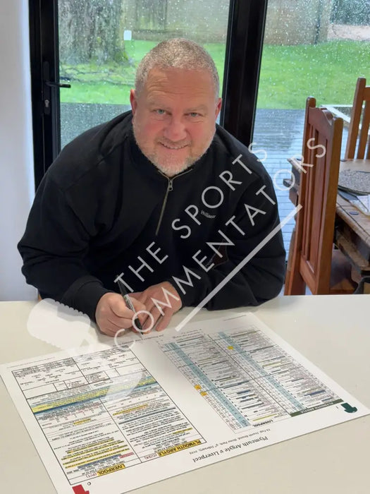 FOOTBALL Plymouth Argyle v Liverpool FA Cup Fourth Round Home Park 9 February 2025. Jim Proudfoot. Signed A2 (Framed