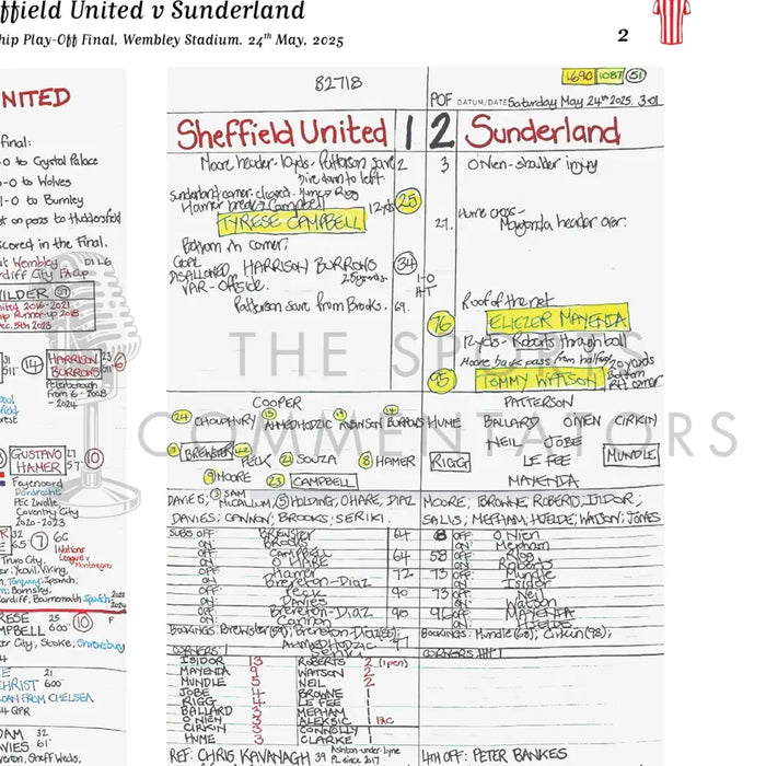 FOOTBALL Sheffield United v Sunderland. Championship Playoff Final. Wembley Stadium. 24 May 2025. Nick Barnes. Picture