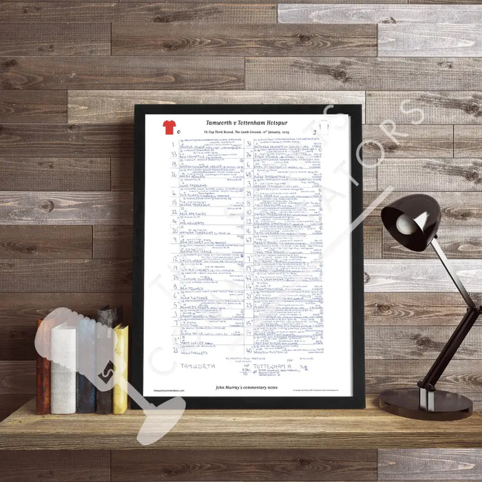 FOOTBALL Tamworth v Tottenham Hotspur FA Cup Third Round The Lamb Ground January 12 2025. John Murray. Picture Frames