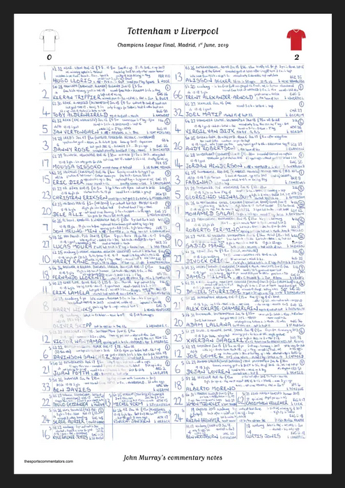 FOOTBALL Tottenham Hotspur v Liverpool Champions League Final Estadio Metropolitano Madrid. June 1 2019. John Murray.