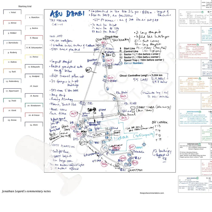 Formula 1 Abu Dhabi Grand Prix Yas Marina Circuit 14th November 2010. Jonathan Legard. Picture Frames