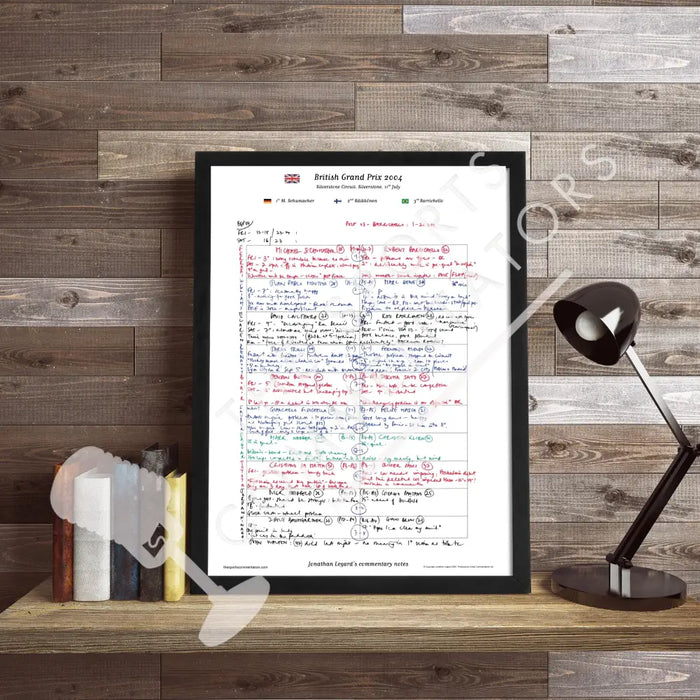 Formula 1 British Grand Prix Silverstone Circuit 11 July 2004. Jonathan Legard. Picture Frames