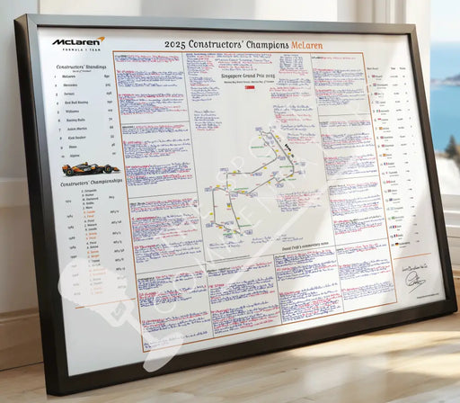 Formula 1 McLaren Constructors’ Champions 2025 Special Edition Singapore Grand Prix Marina Bay. 5 October 2025. David