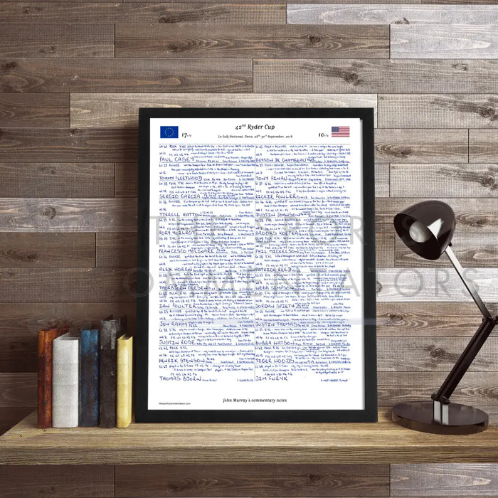 GOLF 42nd Ryder Cup Le Golf National Paris September 2018. John Murray. Picture Frames