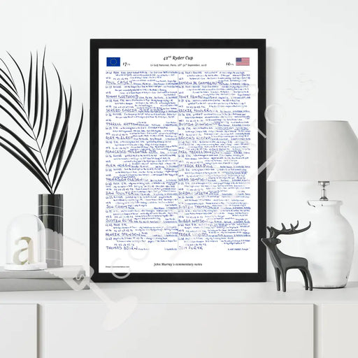 GOLF 42nd Ryder Cup Le Golf National Paris September 2018. John Murray. Picture Frames