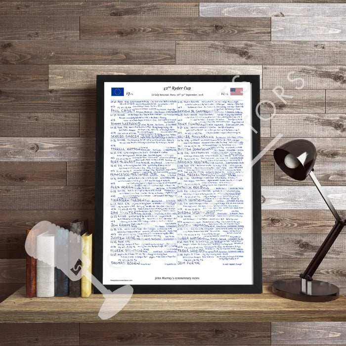 GOLF 42nd Ryder Cup Le Golf National Paris September 2018. John Murray. Picture Frames