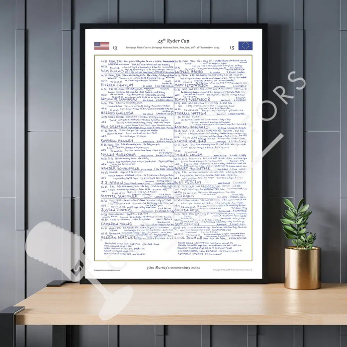 GOLF 45th Ryder Cup Bethpage Black Course Bethpage National Park New York 26- 28 September 2025. John Murray. Picture