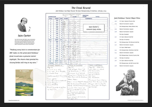 GOLF Jack Nicklaus’ Last Major Round. The Open Championship St Andrews 17 July 2005. Iain Carter A2 Framed Print