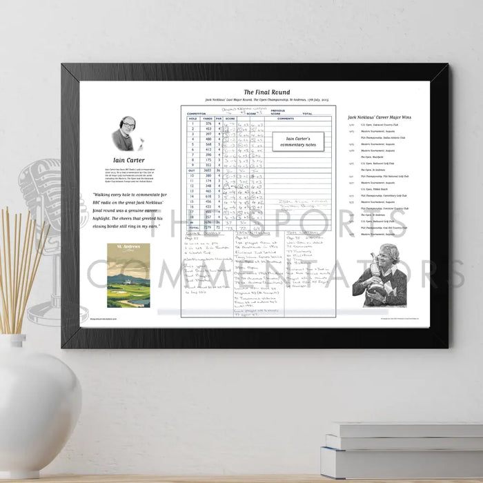 GOLF Jack Nicklaus’ Last Major Round. The Open Championship St Andrews 17 July 2005. Iain Carter Picture Frames