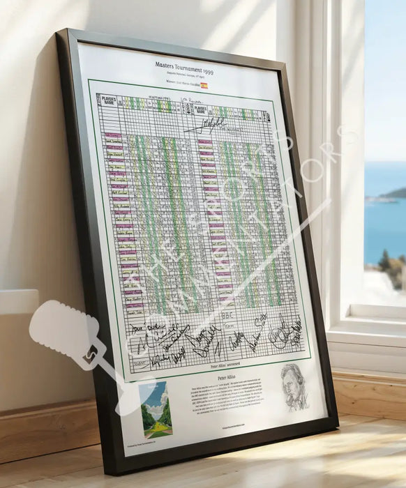 GOLF Jose Maria Olazabal wins the Masters Tournament Augusta National Georgia 11th April 1999. Peter Alliss. Picture