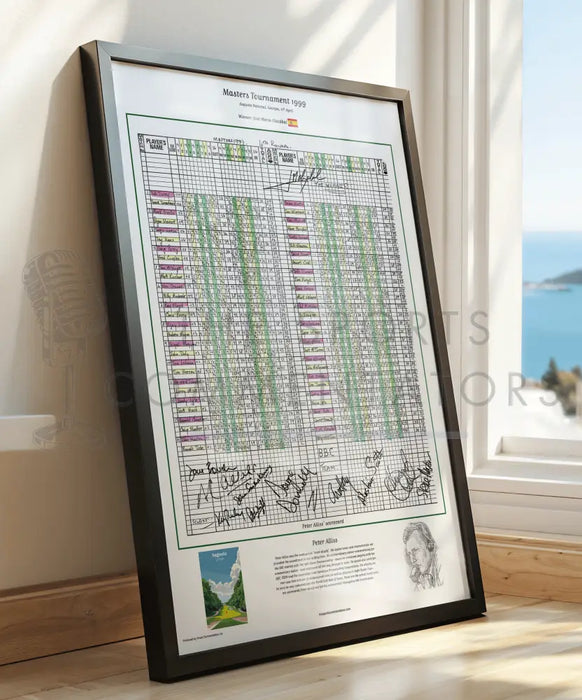 GOLF Jose Maria Olazabal wins the Masters Tournament Augusta National Georgia 11th April 1999. Peter Alliss. Picture