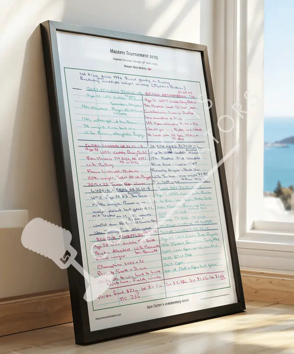 GOLF Rory McIlroy wins the Masters Tournament Augusta National Georgia 13 April 2025. Iain Carter Picture Frames