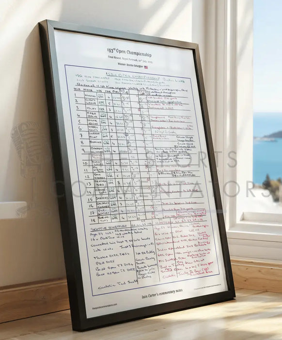 GOLF The Open Championship Royal Portrush 20 July 2025. Iain Carter. Picture Frames
