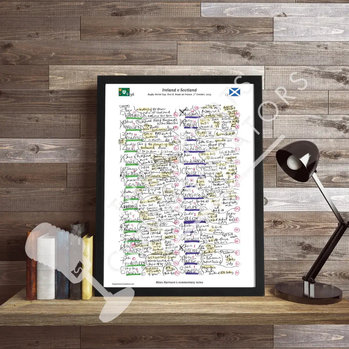 Ireland v Scotland Rugby World Cup Stade de France 7 October 2023. Miles Harrison Picture Frames