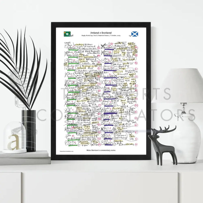Ireland v Scotland Rugby World Cup Stade de France 7 October 2023. Miles Harrison Picture Frames