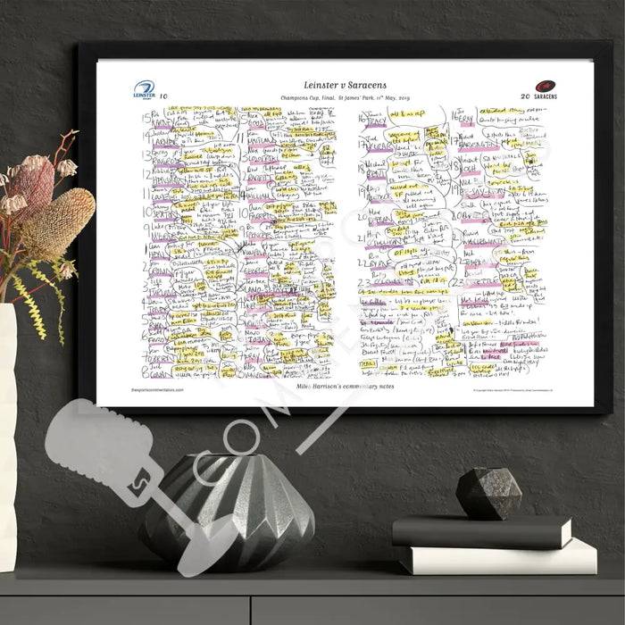 RUGBY Champions Cup Final Leinster v Saracens St James Park 11 May 2019. Miles Harrison Picture Frames