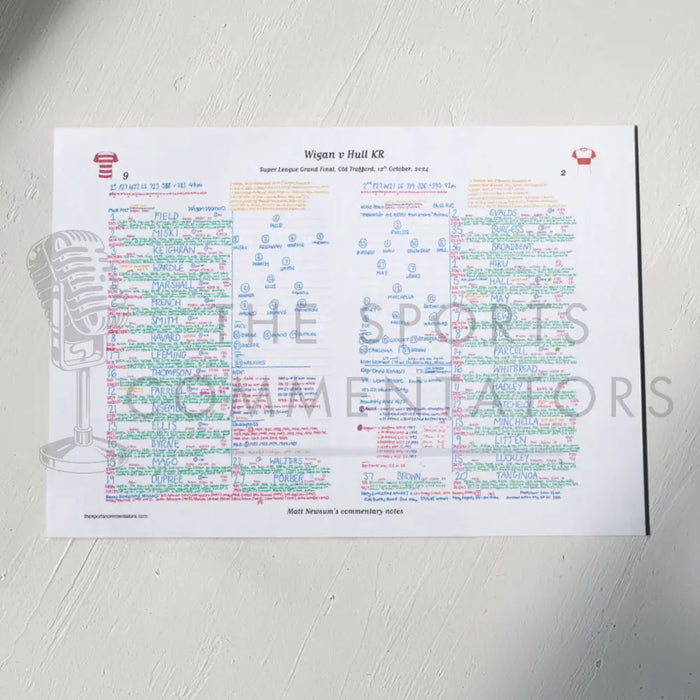 RUGBY LEAGUE Wigan v Hull KR Super League Grand Final Old Trafford. 12 October 2024. Matt Newsum. A3 Print Only Picture