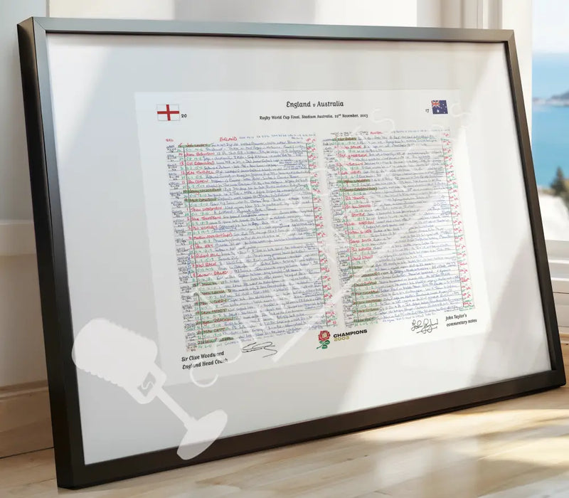 RUGBY UNION 2003 Champions Limited Edition. England v Australia Rugby World Cup Final Stadium Australia Sydney.