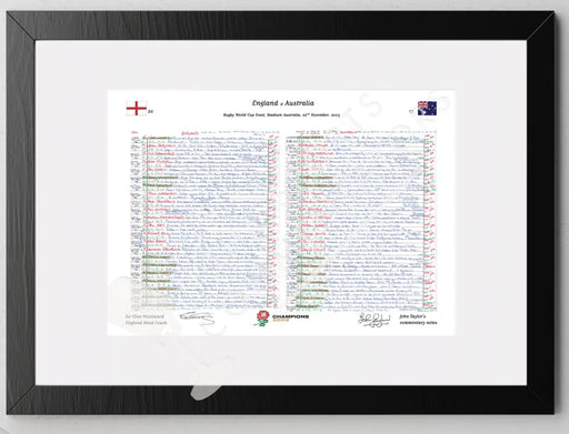 RUGBY UNION 2003 Champions Limited Edition. England v Australia Rugby World Cup Final Stadium Australia Sydney.