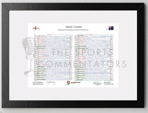 RUGBY UNION 2003 Champions Limited Edition. England v Australia Rugby World Cup Final Stadium Australia Sydney.