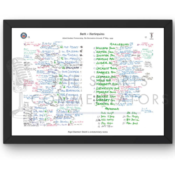 RUGBY UNION Bath v Harlequins Allied Dunbar Premiership The Recreation Ground Bath. May 8 1999. Nigel Starmer-Smith.