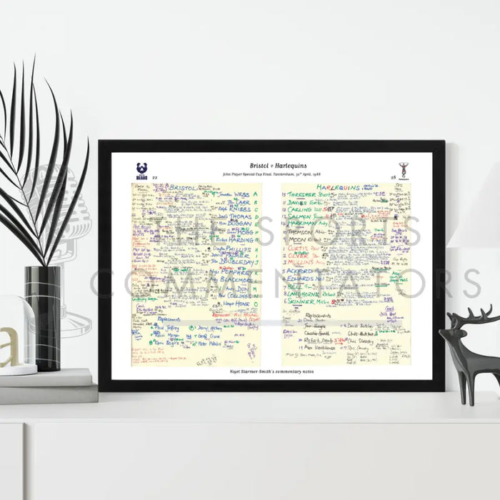 RUGBY UNION Bristol v Harlequins John Player Special Final Twickenham London. April 30 1988. Nigel Starmer-Smith.