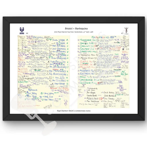 RUGBY UNION Bristol v Harlequins John Player Special Final Twickenham London. April 30 1988. Nigel Starmer-Smith.