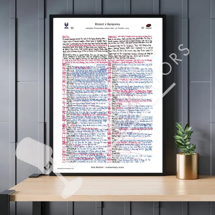 RUGBY UNION Bristol v Saracens Premiership Ashton Gate 19 Oct 2024. Nick Mullins Picture Frames