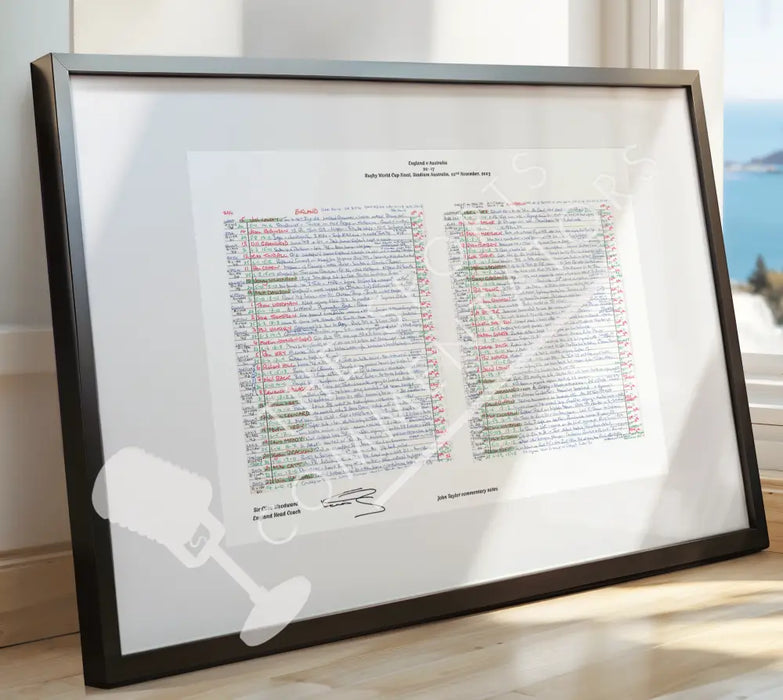 RUGBY UNION *Clive Woodward Signed Limited Edition* England v Australia Rugby World Cup Final Stadium Australia Sydney.