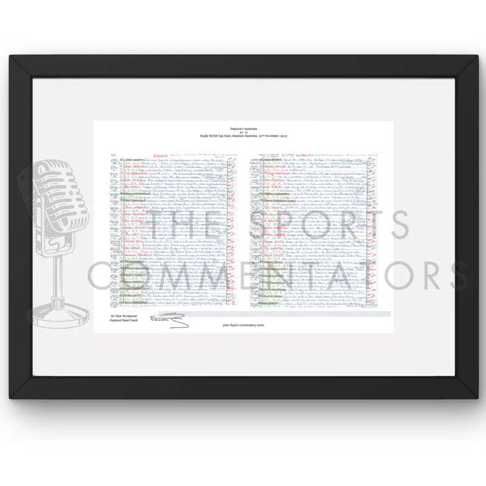 RUGBY UNION *Clive Woodward Signed Limited Edition* England v Australia Rugby World Cup Final Stadium Australia Sydney.