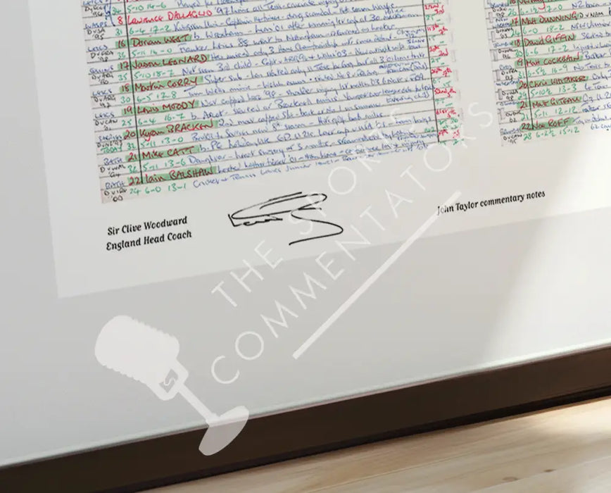 RUGBY UNION *Clive Woodward Signed Limited Edition* England v Australia Rugby World Cup Final Stadium Australia Sydney.