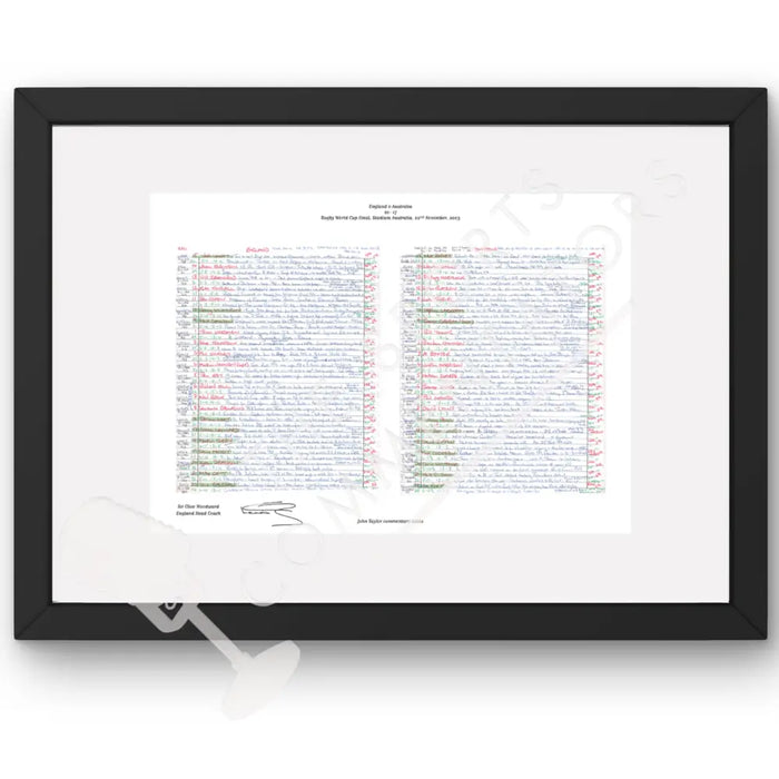 RUGBY UNION *Clive Woodward Signed Limited Edition* England v Australia Rugby World Cup Final Stadium Australia Sydney.